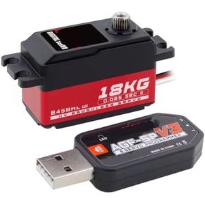 SOEWGAIJI Snelle B45BHL V2 18KG Borstelloze Digitale Programmeerbare Lage Profiel Afstandsbediening Servo voor 1/10 (B45BHL V2 set2)