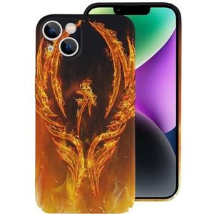 Phoenix Vogel in vlammen schattig hoesje voor iPhone 14/iPhone 14 Plus/iPhone 14 Pro/iPhone 14 Pro Max schokbestendig beschermend telefoonhoesje