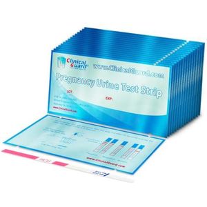 ClinicalGuardÃ'® HCG zwangerschapsteststrips (individueel verzegeld door ClinicalGuard