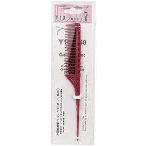 Plagende kam, 3 rijen tandenstaartkam voor volume en stylingprecisie Haarkam (Rood)