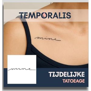 Schrijf tattoo – Temporalis® | Tijdelijke tatoeages voor vrouwen & mannen – Nep tattoo vegan & waterbestendig – EU-cosmetica – Blijft 1-2 weken [ Tatoeage Mine ]