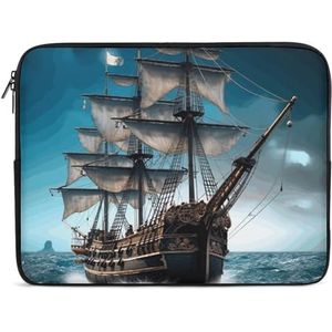 Laptop Sleeve Draagtas Piraat Schip Laptop Case Shockproof Computer Tas 17 inch Waterdichte Beschermende Laptop Tas