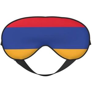 sttung Vlag van Armenië Print Travel - Friendly Sleep Soft Eye Mask: Compact, lichtgewicht, verstelbare riem