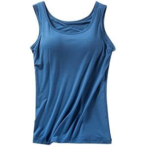 Runstarshow - Camitopje - Blauw - Met Ingewerkte Beha - Licht Gevoerd Hemdje