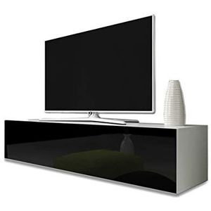 Lowboard 08160 cm wandkast tv-meubel zwart hoogglans HG tv-meubel tv-meubel dressoir woonkamer muur (zwart hoogglans, 160)