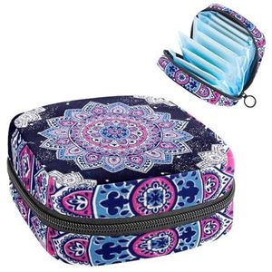 Opbergtas voor maandverband, menstruatiekit tas voor school, menstruatiecup zakje, maandverband organizer, etnische mandala
