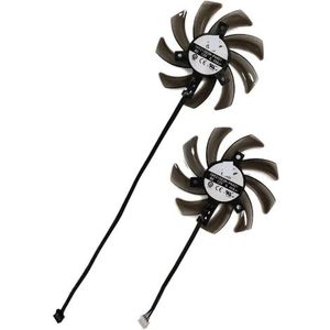 GPU-koeler, grafische kaartventilator, 2 stuks, TH9210S2H-PAA01 FDC10H12S9-C, voor Palit voor RTX 2060 SUPER Dual, voor GTX 1660