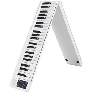 Elektronische Piano Draagbare 88 Toetsen Opvouwbare Piano Digitale Piano Multifunctioneel Voor Pianostudent Muziekinstrument Met Luidsprekers(White)