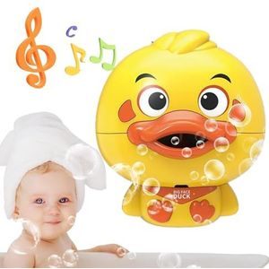 Bellenmaker voor badkuip - Eendvormig schuimbadspeelgoed met 12 liedjes,Op batterijen werkend bubbelbadapparaat voor kinderen vanaf 3 maanden, bubbelbadmachine voor in bad
