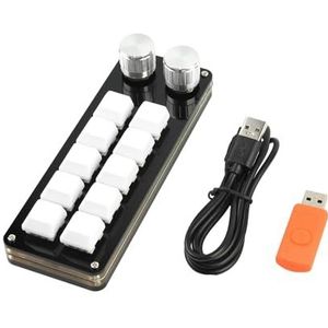 MALSSE 10 Sleutel 2 Knop USB Gaming Toetsenbord Aanpasbare Programmeerbare Kopie Pasta's Kleine Toetsenbord Met RGB Backlit Afneembare Kabel