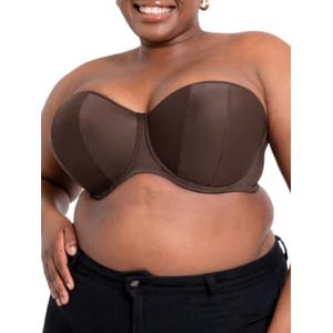 Curvy Kate Luxe Strapless BH Cacao 38DD, Cacao, 85E