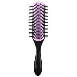 9-rijen haarborstel hoofdhuid stimulator recht krullend nat haar kam voor vrouwen mannen thuis salon (maat: paars)