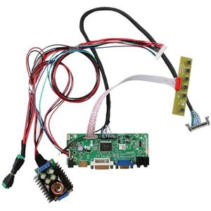 VSDISPLAY Carte contrôleur VGA DVI Audio LVD pour écran LCD WLED 32"" 1920 x 1080 P320HVN01.1 IPS 51 broches, avec carte convertisseur d'alimentation 24 V à 12 V CC
