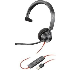 Poly - Blackwire 3310 - Hoofdband Headset - Zwart - USB-a