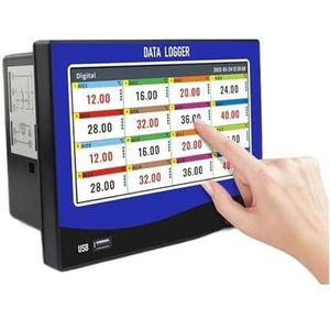 Datalogger papierloze datalogger 1 tot 16 kanalen met weergave van doorstroming, temperatuur en druk; RS485-ingang 4-20 mA (10 kanalen)