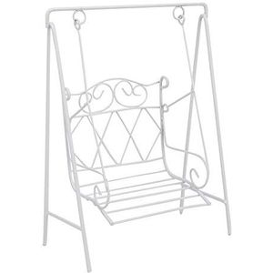 Fijn gepolijst 1/12 schaal tuin poppenhuis tuin schommel poppenhuis schommel, voor kinderen DIY decoratie(Swing)