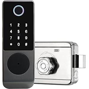Smart Door Lock, IP68 TUYA Vingerafdruk Magnetische Kaart Wachtwoord Sleutel Afstandsbediening Ontgrendel Binnenplaats Appartement Buiten Waterdicht Smart Deurslot,ondersteunt vingerafdrukontgrendeli