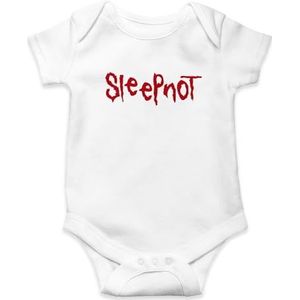 SMARTYPANTS Sleepnot Babygrow - Slaap Niet Knoop Slipknot Muziek Rock Heavy Metal Grappige Baby Shower Baby Grow Romper Slaappakje Bodysuit Baby Vest Gift Present, Wit, 3-6 maanden