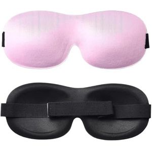 Slaapoogmasker, 3D zacht verduisterend slaapmasker voor mannen en vrouwen (1 roze oogmasker)