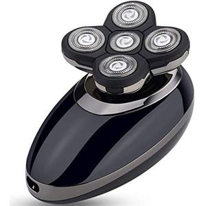 Elektrisch scheerapparaat voor heren, 5-in-1, waterdicht elektrisch scheerapparaat, led-display, precisietrimmer, baardtrimmer, nat en droog scheerapparaat, 4d rotatiescheerapparaat Blade + nose hair + haircut + cleansing Five Heads