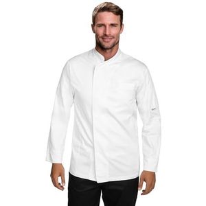 PALLTEX Koto LS 100% katoenen kookjas, uniseks, kookjas, dames, kookjas, heren, professionele koksuniform, lange mouwen, wit, S