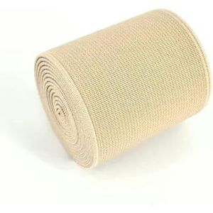5 cm geïmporteerde rubberen band, gekleurde elastische band, dubbelzijdig en dik elastisch tape kleding naaiaccessoires-kaki