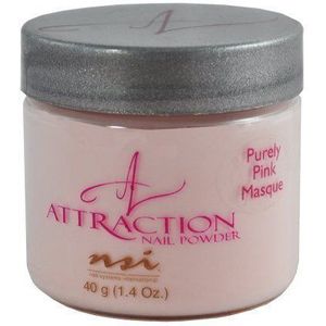 NSI - Attractie acryl nagelpoeder - puur roze masker, per stuk verpakt