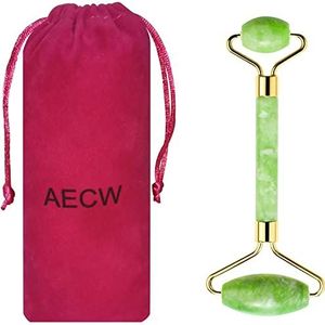 Authentieke Natuurlijke Jade Roller voor Gezicht Ogen Tool Jade Facial Roller Geruisloze Huidverzorging Gezichtsmassage Roller (Trekkoord Zakje)