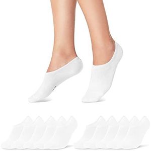 10 Paar Sneaker Sokken Heren & Dames Onzichtbare Sokken Katoen 16805 (35-38 Wit)