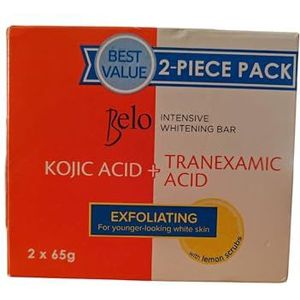Nieuw Belo Intensief Kojic Acid & Tranexamic gevels en Exfoliërende Zeep – 65 g – met Scrub Lemon
