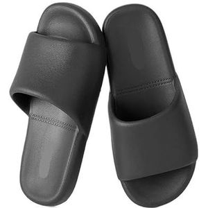 Non-slip Bathroom Slippers,Soft Slippers,Indoor And Outdoor Platform Pool Slippers Shower Slippers (Color : Black, Size : 44/45)