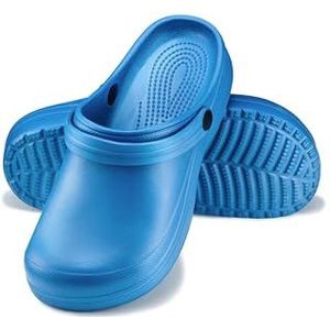 ESTRO Klompen Dames Tuinklompen Gom - Sanitaire Klompen Tuinschoenen Dames Gom Schoenen Zomer Muiltjes F07 (36 EU, Lichtblauw)