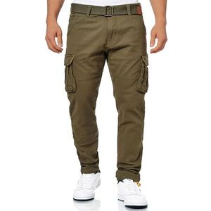 INDICODE JEANS Cargobroek 'Mathen'  kaki