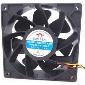 LMNCBVYA High-Performance 12V 120mm Cooling Fan XY12038B - 5000RPM, 240CFM, Low Noise, Durable Design