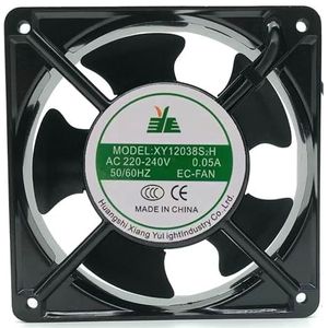 XY12038S2H 12CM AC220-240V 2-Wire Fan - High Efficiency 12038 Fan for Optimal