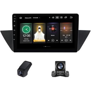Autoradio geldt voor BMW X1 E84 2009-2012 9inch Touchscreen Navi met Wireless Carplay Android Auto,FM RDS DSP GPS 2 DIN Radio Android Bluetooth WiFi/RDS Achteruitrijcamera(C10)