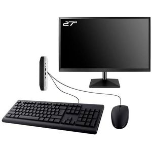 HP PC ProDesk 600 G5 DM 27 inch display Intel I7-8700T RAM 8GB SSD 1TB WiFi W11 (gereviseerd)