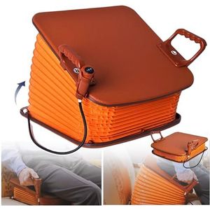 Traagschuim Zitkussen voor Fauteuil, Antislip Booster Kussen Comfort Stoel Zitkussen voor Binnen Buiten Auto Kantoor Bank (45x45x10cm,Curry