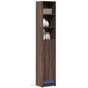 XGWKCNV Furniture select-Dressoir met LED Bruin Eiken 36x32,5x200 cm Engineered Wood