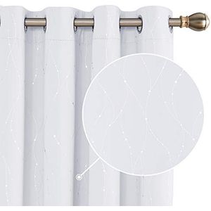 Utopia Bedding Verduisteringsgordijnen Oogjes 2 Panelen [140x175 cm, Zwart], Thermische en Geluidsisolerende Gordijnen voor Slaapkamer en Woonkamer