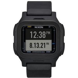 NIXON Regulus Expedition A1324 - All Black - 100M Water Resistant Digital Sport Watch (47.5 mm Watch Face, 24mm PU/Rubber/Silicone Band)