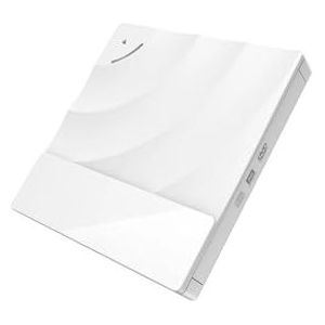 Draagbare Snelle USB 3.0 CD DVD-RW Optische Drive Externe Slanke Schijflezer Desktop PC Laptop Tablet DVD-speler Heldere Beeldkwaliteit Stabiele Audio(White)