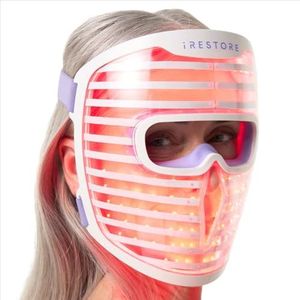 iRestore Illumina led-gezichtsmasker, geavanceerd huidverzorgingsgereedschap met rode, infrarood- en blauwlichttherapie, verbetert het huidbeeld, bevordert glans en ondersteunt een