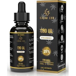 CBD-olie | Biologische CBD-olie | 25% 7500mg 30ML | Naar het fragment van fraise | CBD-olie van cannabidiol | Gemaakt in de EU | 0% THC 1200 druppels | Cannabiszaadolie.