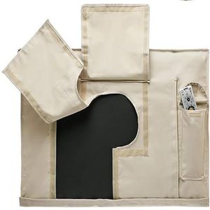 WLTYSM TV-hoes Weerbestendig Stofdicht Outdoor TV Cover Beige Compatibiliteit 22 ""- 65"" TV Bescherm TV-scherm Tuin Patio Outdoor TV Cover TV Display Protector (Beige, 36-38)