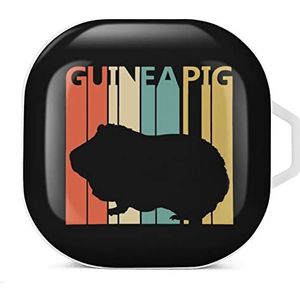 Schattig cavia oordopjes hoesje compatibel met Samsung harde schaal beschermhoes witte stijl