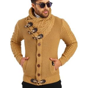 Leif Nelson LN4195 Gebreide jas voor heren, Mat, M