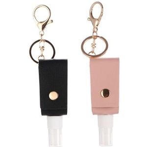 2 STKS Hand Sanitizer Sleutelhanger 30ml Lekvrije Hand Sanitizer Houder Draagbare Hand Sanitiser Gel met Clip Hervulbare Hand Sanitizer met Clip Multifunctionele Ontsmettingsmiddel Houder voor