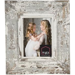 HAES DECO - Fotolijst 13x18 - Shabby Chic - kleur Grijs, formaat 28x3x33 cm, voor foto 13x18 cm