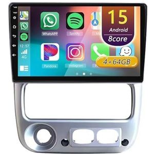 Android 15 Radio,voor Kia Rio Qianlima 2004-2006, 9 Inch Touchscreen 2 Din Autoradio Met Wireless CarPlay Android Auto Bluetooth WIFI GPS-navigatie Swc(A 4core (2G+32G))